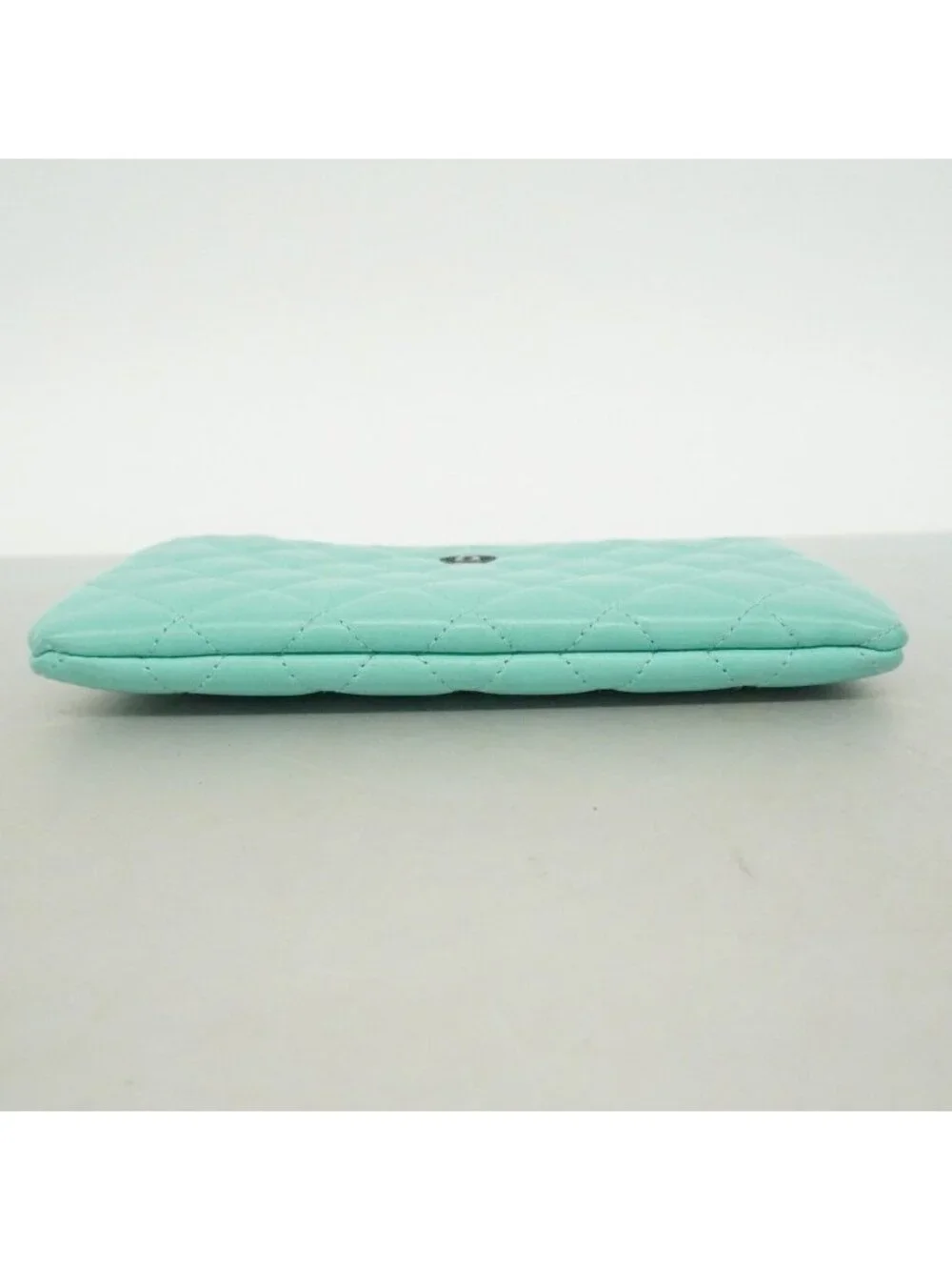 Chanel Pouch Quilted Lambskin Emerald Green